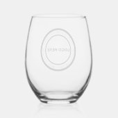 Custom Logo & Text Beer Glass | Personalised Gift ステムなしワイングラス (正面)