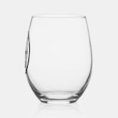 Custom Logo & Text Beer Glass | Personalised Gift ステムなしワイングラス (右)