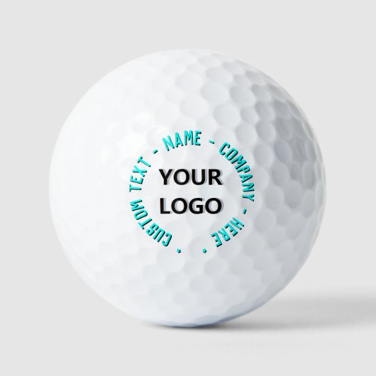 Custom Logo Text Branded Stamps Golf Balls Example ゴルフボール (正面)