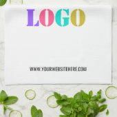 Custom Logo Text Business Kitchen Towel Template キッチンタオル (折り畳み)
