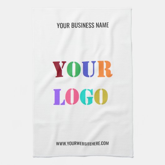 Custom Logo Text Business Kitchen Towel Template キッチンタオル (縦)