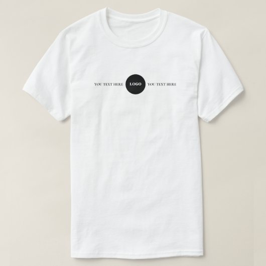 Custom Logo Text Business T-Shirt Tシャツ (デザイン正面)