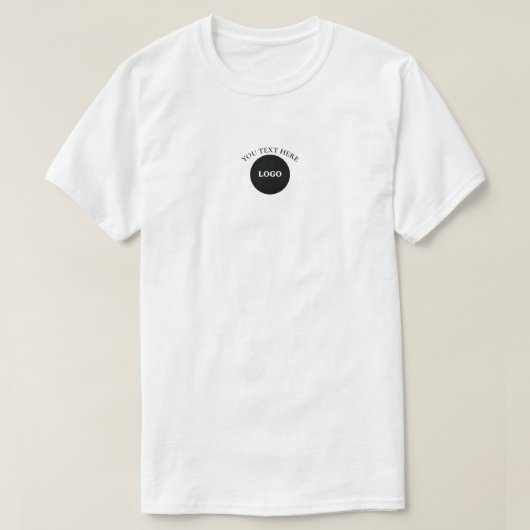 Custom Logo Text Business T-Shirt Tシャツ (デザイン正面)