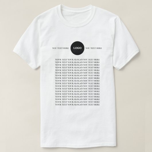 Custom Logo Text Business T-Shirt Tシャツ (デザイン正面)
