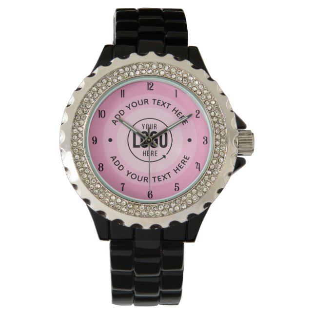 ⌚ Custom Logo-Text | Personalized Gift for Her 腕時計 (正面)
