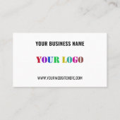 Custom Logo Text Promotional Business Card Example 名刺 (裏面)