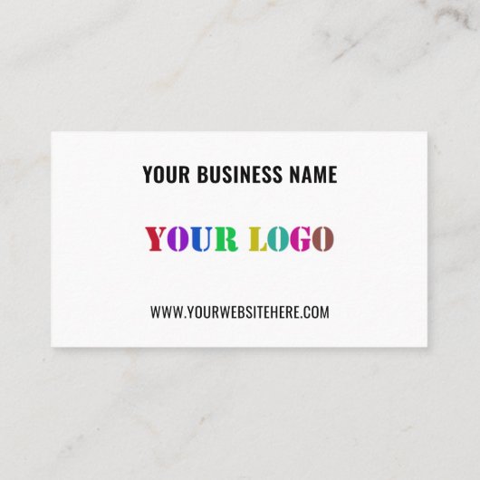 Custom Logo Text Promotional Business Card Example 名刺 (裏面)