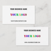 Custom Logo Text Promotional Business Card Example 名刺 (正面/裏面)