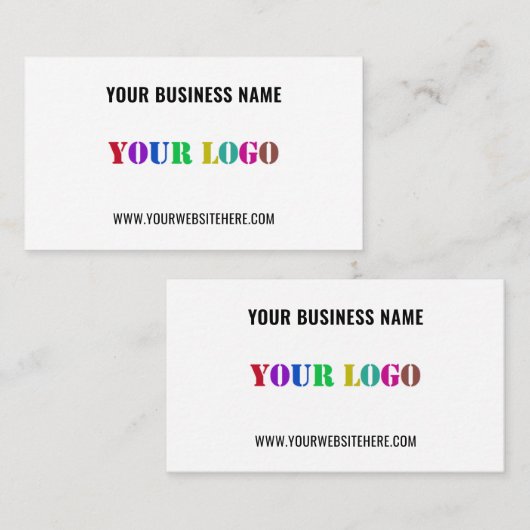 Custom Logo Text Promotional Business Card Example 名刺 (正面/裏面)