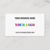 Custom Logo Text Promotional Business Card Example 名刺 (正面)