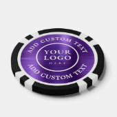 Custom Logo & Text Purple Business Casino Night ポーカーチップ (シングル)