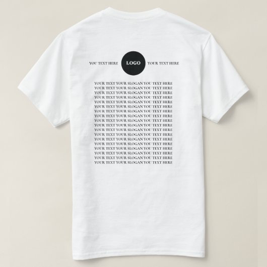 Custom Logo Text  T-Shirt Tシャツ (デザイン裏面)
