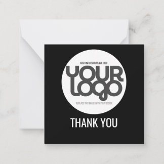 Custom Logo Thank You Cards with QR Code  ノートカード