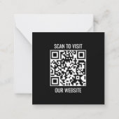 Custom Logo Thank You Cards with QR Code ノートカード (裏面)
