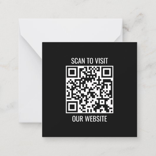 Custom Logo Thank You Cards with QR Code  ノートカード (裏面)