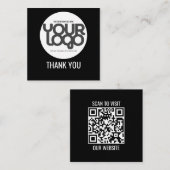Custom Logo Thank You Cards with QR Code ノートカード (正面/裏面)