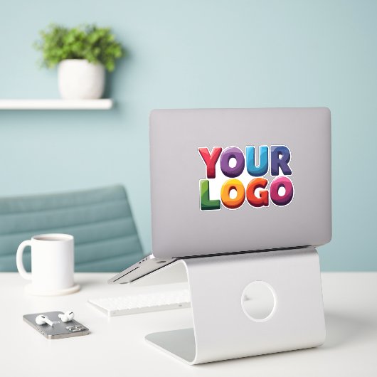 Custom Logo|Upload Your Logo | Business & Brand  シール (デスク上のノートパソコン)