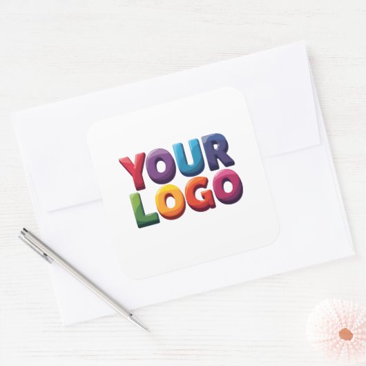 Custom Logo|Upload Your Logo | Business & Brand スクエアシール (封筒)