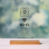 Custom Logo Wi-Fi Network Password Display Sign アクリルサイン (ニュートラル)