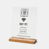 Custom Logo Wi-Fi Network Password Display Sign アクリルサイン (傾斜)