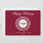 Custom Logo Wine Christmas Business Thank You Card シーズンカード (正面)