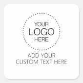 Custom Logotipo Store & Business スクエアシール (正面)