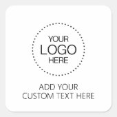 Custom Logotipo Store & Business スクエアシール (正面)