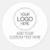 Custom Logotipo Store & Business ラウンドシール (正面)