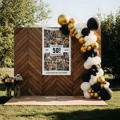 Custom Look Who's 50 Happy Birthday Photo Collage 横断幕