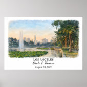 Custom Los Angeles Wall Art, California Poster ポスター (正面)