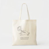 Custom Lotus Hand Meditation Instructor Tote Bag トートバッグ (正面)