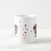 Custom Love Couple Names Personalized コーヒーマグカップ (中央)