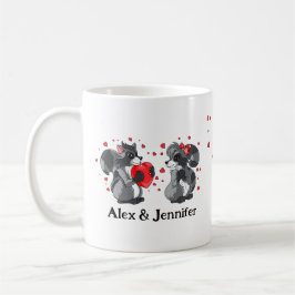 Custom Love Couple Names Personalized コーヒーマグカップ