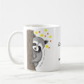 Custom Love Gift I secretly admire you Raccoon  コーヒーマグカップ (左)