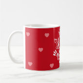 Custom Love Message Hearts Personalized Name コーヒーマグカップ (左)
