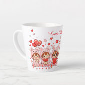Custom Love Mug | Mother’s Day & Valentine Gift カフェラテマグ (左アングル)