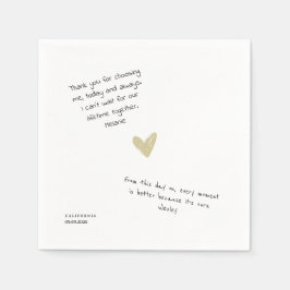 Custom Love Note Handwritten Typo-Personal Wedding スタンダードカクテルナプキン