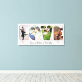 Custom love photo hearts and text キャンバスプリント (インサイチュ (ウッドフロア))