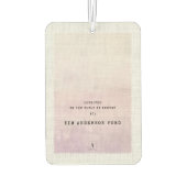 Custom Love Script Heather & Dusk Poet カーエアーフレッシュナー (裏面)