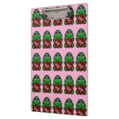 Custom Love You Kawaii Frog Heart Gift クリップボード (左)
