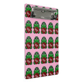 Custom Love You Kawaii Frog Heart Gift ミニクリップボード (アングル)