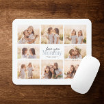 Custom Love You Mommy Mothers Day Photo Collage マウスパッド<br><div class="desc">Love you Mommy! Beautiful modern family photo collage gift for a beloved mother combines whimsical handwritten script with modern typography and layout. Fill this custom mouse pad with 8 favorite family photos of children,  weddings and other life events and bring a smile to mom's face for years to come.</div>