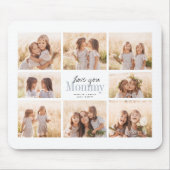 Custom Love You Mommy Mothers Day Photo Collage マウスパッド (正面)