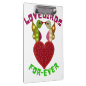 Custom Lovebirds Heart Gift Classic Playing Cards クリップボード (右)