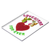 Custom Lovebirds Heart Gift Classic Playing Cards ノートブック (左側)