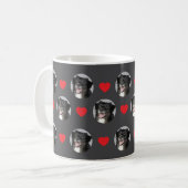 Custom Loved Floating Faces Coffee Mug コーヒーマグカップ (正面左)