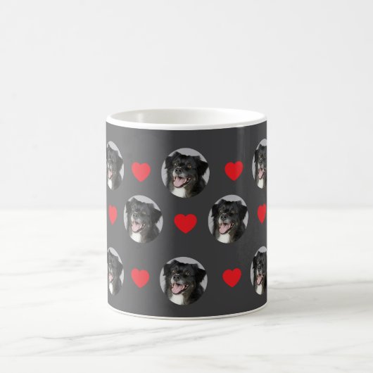Custom Loved Floating Faces Coffee Mug コーヒーマグカップ (中央)