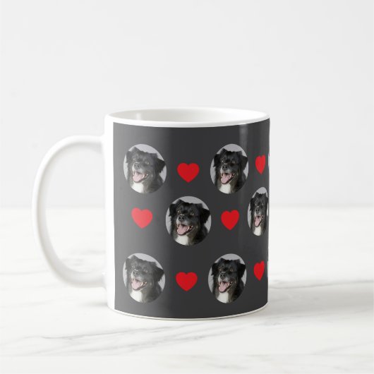 Custom Loved Floating Faces Coffee Mug コーヒーマグカップ (左)