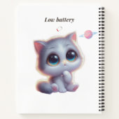 Custom Low Battery Cat Journal ノートブック (裏面)