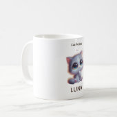 Custom Low Battery Cat Mug コーヒーマグカップ (正面左)